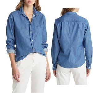 Frank & Eileen Barry Denim Button-Up Shirt Women's Stonewash Denim Size:…